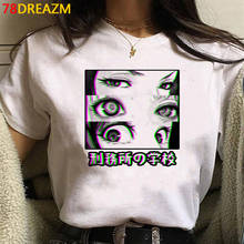 Японское аниме слезорующая девушка женская одежда для пары Харадзюку японская белая футболка Харадзюку милый летний топ Винтажная Футболка 2024 - купить недорого
