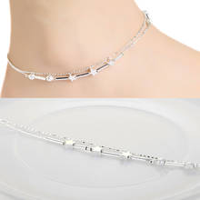 1PC Women Silver Plated Chain Anklet Bracelet Barefoot Sandal Beach Foot Jewelry 2024 - buy cheap