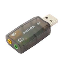 External Sound Card 3.5mm USB Adapter Audio Interface 3D USB Headset Interface Microphone Headphone For Computer USB Audio Card 2024 - buy cheap