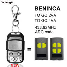 BENINCA TO GO 2VA-mando a distancia, transmisor, fob, 4VA, 433mhz, código rodante para garaje 2024 - compra barato