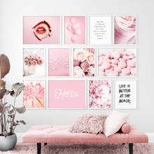 Pintura de tela em tecido, pintura de menina, crisântemo rosa, peônia, flor, estampas nórdicas, posteres e impressões, imagens de parede para sala de estar, decoração de casa 2024 - compre barato