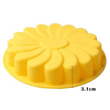 Moldes de silicone para cobertura de bolo, faça você mesmo, molde para assar bolo de girassol, prato, acessórios de cozinha para decoração de bolos e massas 3d 2024 - compre barato