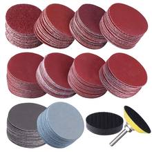 Novel-200Pcs 50mm 2 Inch Sander Disc Sanding Discs 80-3000 Grit Paper with 1Inch Abrasive Polish Pad Plate + 1/4 Inch Shank for 2024 - buy cheap