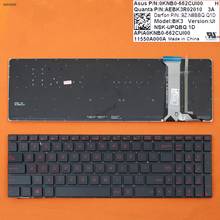 QWERTY США новая сменная Клавиатура для ноутбука ASUS G551 G551JK G551JM G551JW G551JX G551VW черная клавиша с Красной печатной подсветкой 2024 - купить недорого