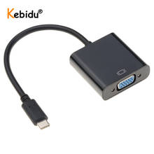 Кабель Kebidu type C-VGA USB 3,1 type-C штекер VGA Женский Кабель-адаптер конвертер для Macbook Chromebook Pixel ноутбука 2024 - купить недорого