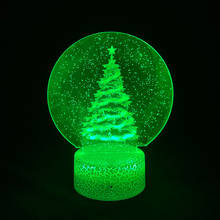 LED Night Light 3D Picture Lamp Kids Atmosphere Christmas Tree Sleep Aid Nightlight 7/16 Color Visual Baby Room 2024 - buy cheap