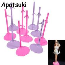 5pcs/lot Toy Doll Model Support Prop Up For Barbie Doll Stand Pink & Purple Doll Accessories Support for Barbie Dollhouse 2024 - buy cheap