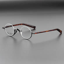 New High Quality Pure Titanium Men Glasses Frames Semi-rim Retro Round Optical Myopia Women Eyeglasses Lightweight Spectacles 2024 - buy cheap