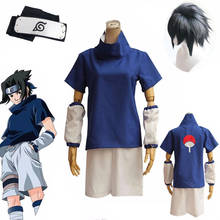 Disfraz de Anime Uchiha Sasuke, disfraz de Halloween, traje de combate de Anime japonés, accesorios, peluca 2024 - compra barato