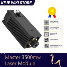 Neje tubo de laser master 3.5w 405nm ttl, módulo de laser azul e violeta, peças de máquina de gravação 2024 - compre barato