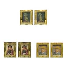 1:12 Miniature Victorian Picture Frame ,Vintage Wall Painting, Dollhouse 2024 - buy cheap