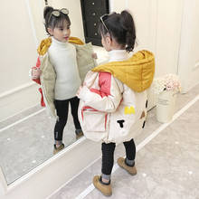 Casaco de algodão acolchoado infantil, roupa de exterior reforçada com capuz fashion para outono e inverno x480 2024 - compre barato
