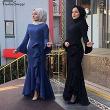 Elegant Abaya Fashion Turkish Islamic Ruffle Pleated Muslim Hijab Dress Abayas For Women Robe Musulmane Kaftan Dubai Clothing 2024 - buy cheap