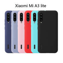 Xiaomi Mi A3 lite карамельный цвет чехол Xiaomi Mi A3 lite задняя крышка для Xiaomi Mi A3 lite матовый однотонный Мягкий Силиконовый ТПУ чехол s 2024 - купить недорого