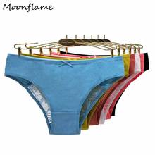 Moonflame Pantys Lingerie 5 pcs/lot Cotton Female Underpants Sexy Panties For Women Solid Color Lace Briefs Underwear 89423 2024 - buy cheap