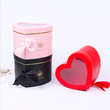 Hreat shape Valentine's day gift box PVC transparent cover florist packing flower box, wedding party present pack case 2024 - buy cheap