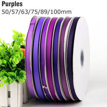 50/57/63/75/89/100mm Purple Grosgrain Ribbon High Quality 100% Polyester Fabric Ribbon Bow Making Wedding Ribbon #376157 2024 - buy cheap