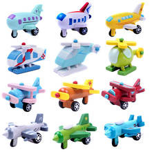 Kids Wooden Mini Airplane Toys Children Multi-pattern Cars Model Toy Kids Air Planes Birthday Gifts Baby Educational Toy Random 2024 - buy cheap