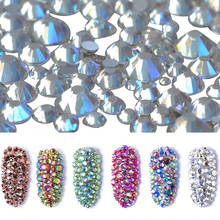 SS3-SS30&Mix Size Rhinestones Crystal Blue Moonlight Non HotFix Glass Strass Nail Art Decorations Rhinestone Applique 2024 - buy cheap