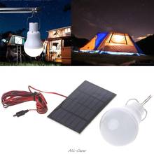 Painel solar portátil de energia led lâmpada acampamento ao ar livre tenda pesca luz 2024 - compre barato