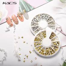 KADS Nail Art Decorations Nail Rhinestone gold metal nail art sequins Metallic Flakes 3D Manicure Nails Accessories Silver Stras 2024 - buy cheap