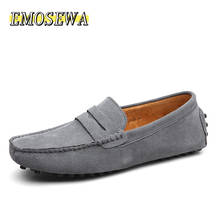 EMOSEWA Fashion Men Loafers Men's Casual Shoes Suede Leather Moccasins Masculino Breathable Slip on Boat Shoe Chaussures Hommes 2024 - buy cheap