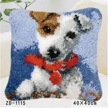 Animal Latch Hook Rug Kits Embroidery Pillowcase Craft Cushion Kit Needlework Throw Pillow Home Decor Almohadas Para Perritos 2024 - buy cheap