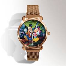 2021 часы Mickey Новая женская футболка с рисунком; Детские часы на запястье часы для студентов, детей, для мальчиков и девочек дети кварцевые наручные часы Relogio feminino 2024 - купить недорого