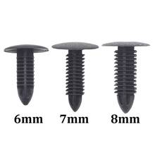 30Pcs Black Plastic Rivets Clips For 6mm 7mm 8mm Auto Fasteners Car Trunk Roof Door Trim Panel Retainer Vehicle Universal 2024 - buy cheap