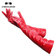 50cm long leather gloves,classic long leather gloves women,warm winter gloves,sheepskin women's long gloves - CGB-50CM 2024 - buy cheap