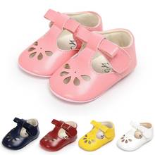 Soft rubber bottom Newborn baby moccasins PU leather fashion Hollowed flowers toddler baby girl shoes First Walkers For Party 2024 - buy cheap