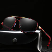 2020 мужские поляризованные солнцезащитные очки для спорта на открытом воздухе для вождения Полароид солнцезащитные очки для мужчин Квадратная Металлическая оправа солнцезащитные очки Gafas De Sol 2024 - купить недорого