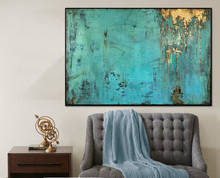 Large Canvas Wall Art Large Oil Painting Large Painting Blue Painting Oversized Art Extra Large Gold Leaf Abstract Painting 2024 - buy cheap