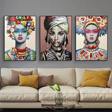 African Woman Canvas Painting Abstract Posters and Prints Scandinavian Wall Art Picture for Living Room Home Cuadros Decoration 2024 - buy cheap