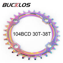 Platos y bielas para bicicleta de montaña, accesorios coloridos 104BCD, rueda estrecha y ancha, 30-38T 2024 - compra barato