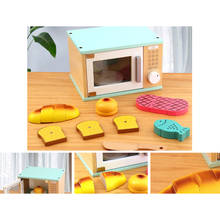 Wooden Toy Kid Mini Cute Microwave Oven Pretend Role Play Toys Educational For Children Playing Kitchen Toy Gift 2024 - buy cheap