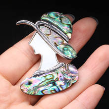 Natural Shell Brooches Lady Hat Girl Abalone Shell Pin Pendants for Women Weddings Banquet Party Brooches Pins Gifts 40x45mm 2024 - buy cheap