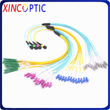 12F MPO Female-12xLCUPC 2.0mm Fanout Fiber Optic Patch Cord,SMF MM OM3 OM4 12Core F MPO-LC 3M Fiber Jumper Cable,L:3M (2M+1M) 2024 - buy cheap