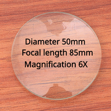 3Pice Support Customized Desktop Magnifying Glass Lens Magnification 6X Diameter 50mm Focal Length 85mm 2024 - buy cheap