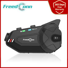 Freedconn R1 Plus Видео Интерком Bluetooth 5.0 Гарнитура Мотоциклетный шлем Интерфон WiFi 1080P HD Камера Intercomunicador Moto 2024 - купить недорого
