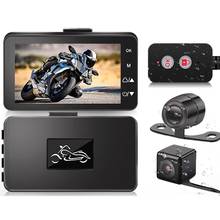 Cámara de conducción para motocicleta, videocámara impermeable de 3 ", 1080P HD, DVR, visión nocturna, IP67, lente Dual delantera y trasera 2024 - compra barato