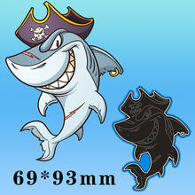 Metal Cutting Dies animal Pirate shark New Scrapbook paper decoration template Embossing DIY Paper Card Craft 69*93mm 2024 - buy cheap