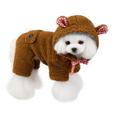 New Pet Dog Clothes Coat Winter Warm Hooded Bear Thicken Dogs Jackets Clothing For Chihuahua Small Dogs Cat Clothing Jumpsuit 2024 - buy cheap