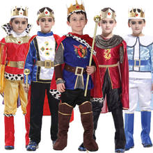 Halloween Purim Carnival King Prince cloak crown Belt Prince King crown Cosplay Costume Birthday Party Children Boys Christmas 2024 - buy cheap