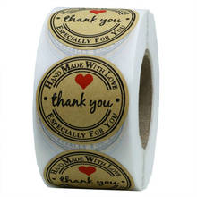 Pegatinas de agradecimiento hechas a mano de papel Kraft, etiqueta de agradecimiento para empresas, sellado de bolsas especialmente para ti, 100-500 Uds. 2024 - compra barato