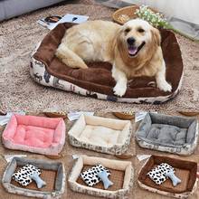 Cama lavable para perro, caseta larga de felpa para gato, tapetes de algodón supersuaves, sofá para perro, Chihuahua, cesta para perro, cama para mascota 2024 - compra barato