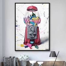 Candy Machine Graffiti Art Posters and Prints on The Wall Canvas Painting Street Wall Art Picture for Living Room Home Decor 2024 - buy cheap