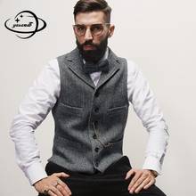 S-4xl-Chaqueta de invierno para hombre, chaleco de un solo pecho con botón, cuello en V, color sólido, C98 2024 - compra barato