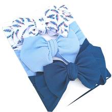 3 Pcs/Set Baby Girls Lovely Bow Hairband Elastic Wide Headband Stretch Knot Bandanas Turban Headdress Clothing Accessories 2024 - buy cheap