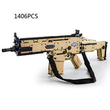 Simulation modern military weapon Building Blocks shotting Gun 17s Assault rifles Bricks Model BO Toys with bullets collection 2024 - buy cheap